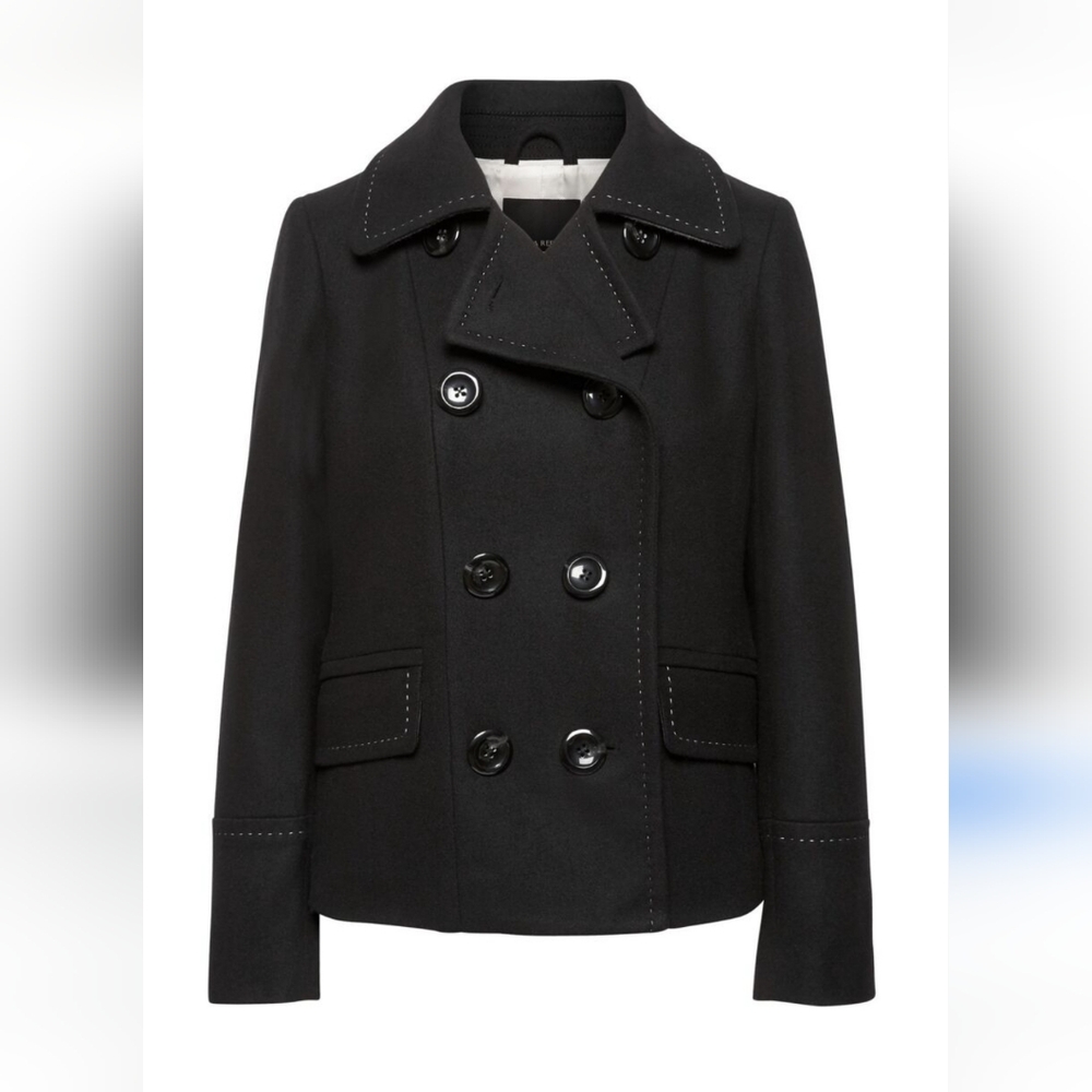 Banana Republic Italian Melton Short Peacoat, Size Small